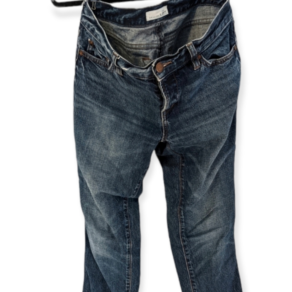 Loft Boyfriend Jeans, 100% Cotton, Sz 4P/27P Button Fly
